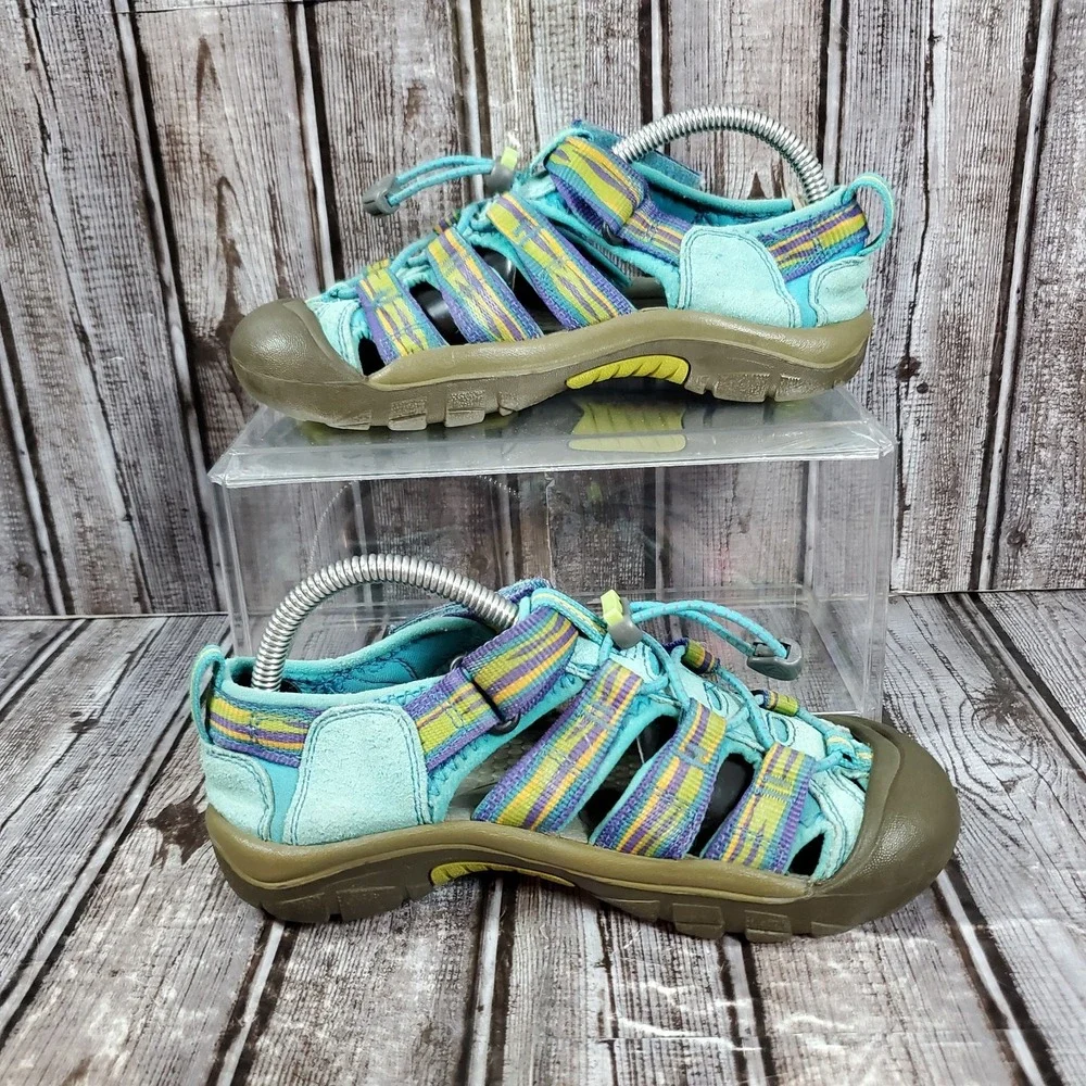 KEEN Youth Newport H2 Waterproof Sandals Blue Purple Yellow Hiking Shoes Size 2